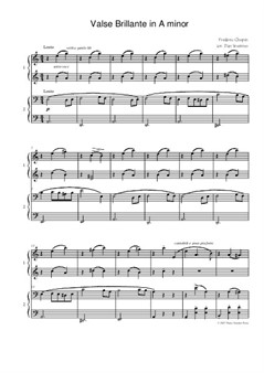 Duet - Chopin - Waltz in A minor (buy 2 get 4 copies)